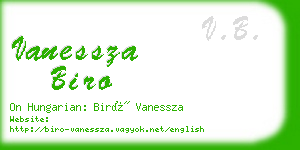 vanessza biro business card